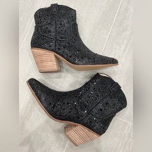 Matisse Black Rhinestone Harlow Bootie